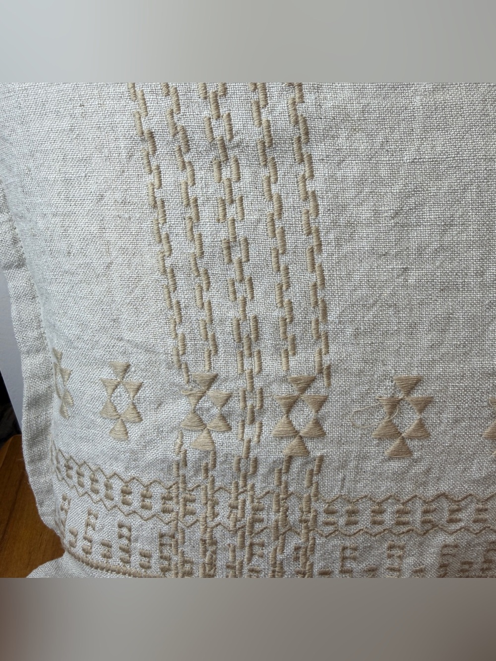 Ib Laursen Danish Embroidered Lumbar Pillow 40x60cm Feather Insert Nordic Norlii - Picture 9 of 14